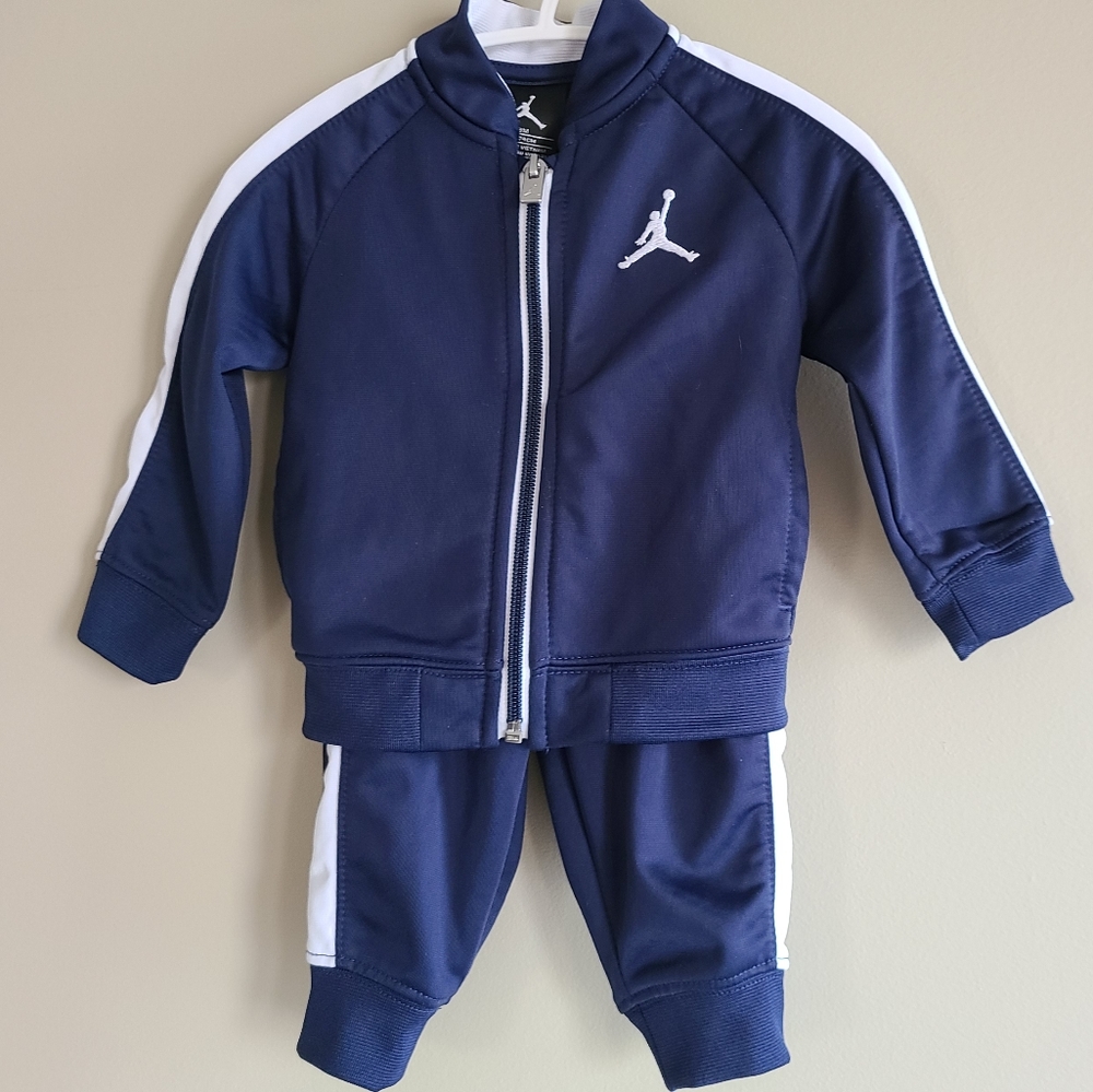 Navy Blue Air Jordan two piece sweatsuit
